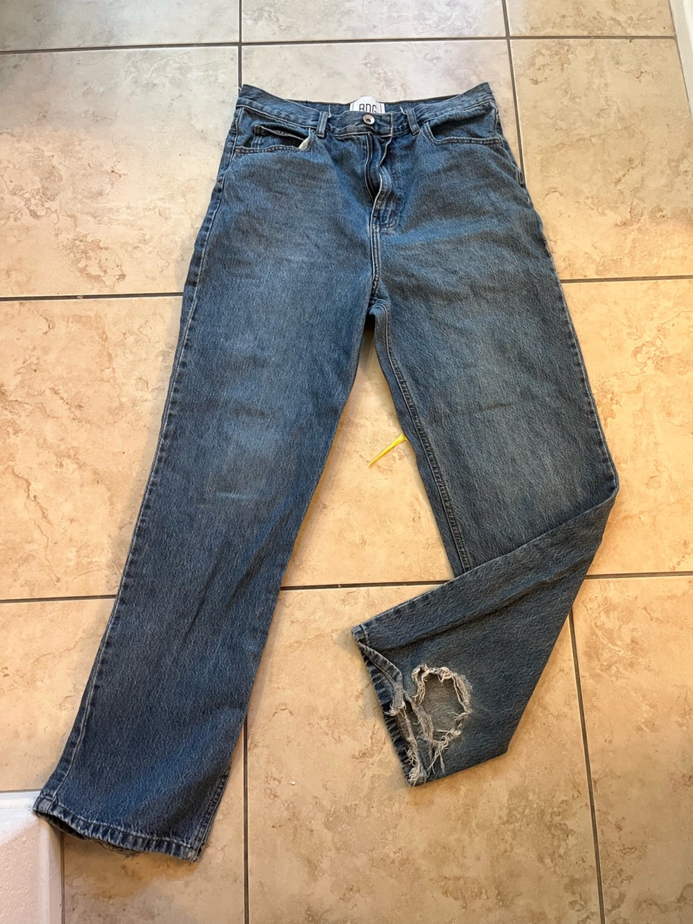BDG Men's Dark Blue Straight-Leg Jeans